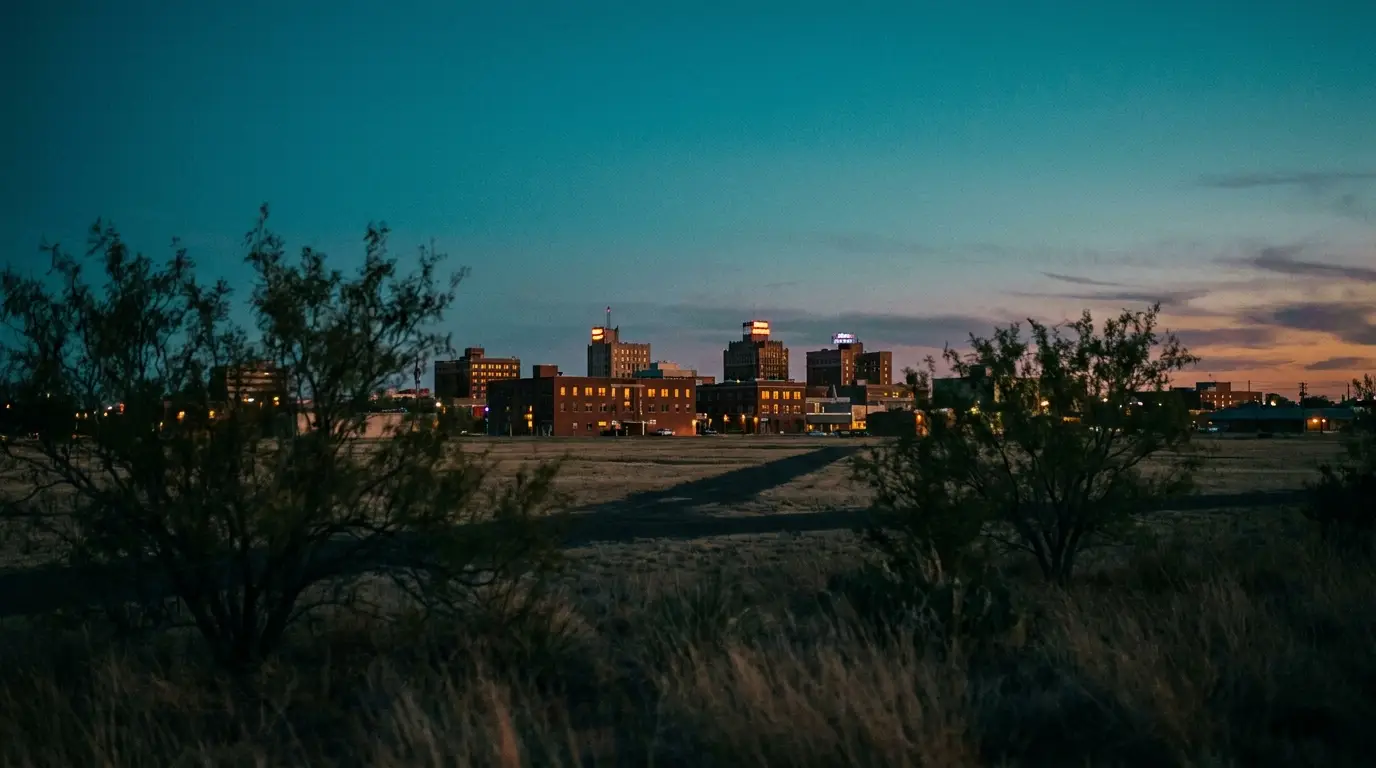 Abilene, Texas at dusk