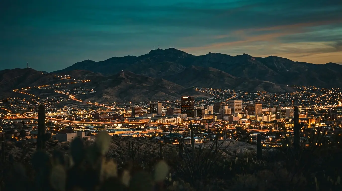 El Paso, Texas at dusk