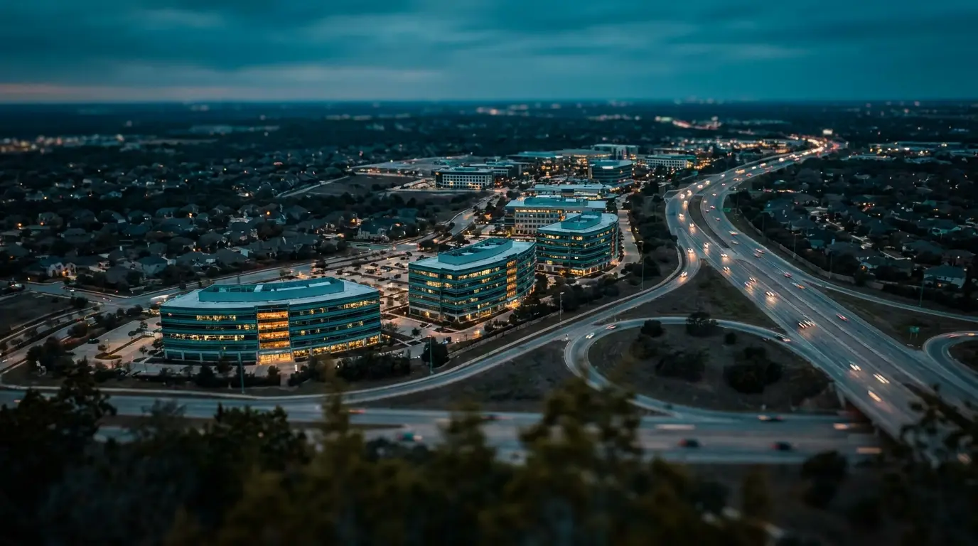 Round Rock, Texas at dusk