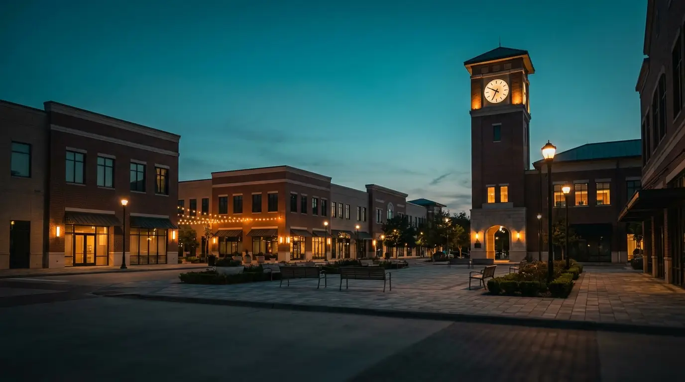 Sugar Land, Texas at dusk